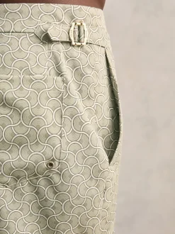 Reiss Vert pistache - Short Caprio imprimé géométrique de bain Online