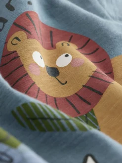 Next Vert Safari Animals - Lot de 3 t-shirts appliqués à manches courtes (3mois7ans) Best