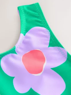 Next Vert Stampy Fleuri - Maillot de bain (3mths-7yrs) New