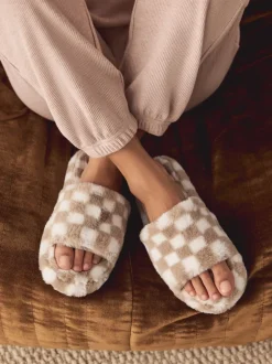 Next Vert/Blanc - Chaussons Curseur à carreaux Online