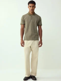 Next Vert/Blanc - Polos à quart de tour Vertical Rayure Sale