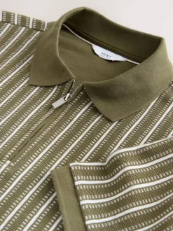 Next Vert/Blanc - Polos à quart de tour Vertical Rayure Sale