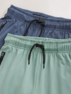 Next Vert/Bleu - Short de sport léger 2 Pack (3-17ans) Discount