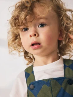 Next Vert/bleu Harlequin - Salopette (3mths-7yrs) Clearance