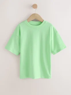 Next - Lot de 4 t-shirts à manches courtes (3-16 ans) Vert/bleu/jaune/violet Clearance