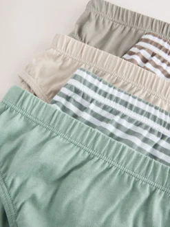 Next Vert/Écru Rayure - Paquet de slips 5 (1.5-16ans) New