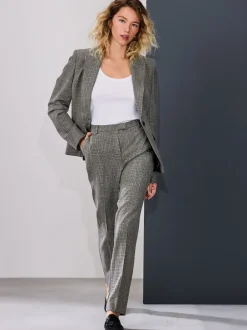 Next Vert/Gris - Blazer ajusté à carreaux sculpté New