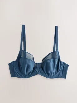 Next Vert/marine/bleu marine imprimé - DD Lot de soutiens-gorge 3 sans rembourrage pleins avec maintien latéral Discount