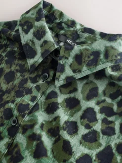 Next - Chemise de plage Vert/Noir Online