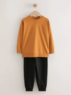 Next Vert/orange - Lot de 3 pyjamas à manches longues (3-16ans) Clearance