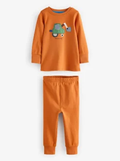 Next - Lot de 3 pyjamas Snuggle courts (9mois-10ans) Vert/Orange Transport