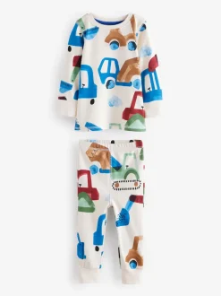 Next - Lot de 3 pyjamas Snuggle courts (9mois-10ans) Vert/Orange Transport