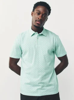 Next - Polo en jersey Manches courtes 3 Pack Vert/Rose/Marine géométriques Online