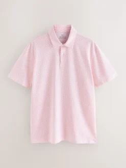 Next - Polo en jersey Manches courtes 3 Pack Vert/Rose/Marine géométriques Online