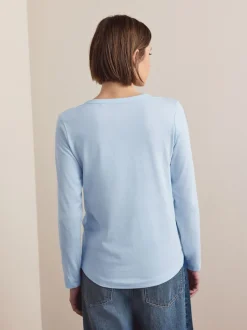 Next Vert/violet/bleu/écru/rose - T-shirt à manches longues en coton 100% 5 Pack New