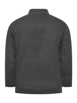 BadRhino Big & Tall Veste zippée en maille torsadée doublée de sherpa