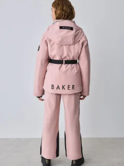 Baker by Ted Baker Veste de ski imperméable rose à ceinture