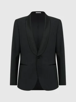 Reiss Veste de smoking Poker Shawl à simple boutonnage et revers châle coupe ajustée Sale