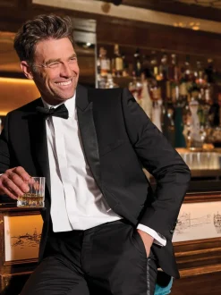 Brook Taverner Veste de soirée en laine mélangée New