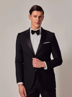 Hawes & Curtis Veste Dinner 100% coton noire New