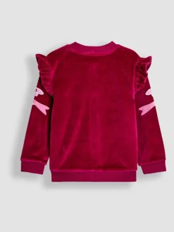 Jojo Maman Bébé Veste en velours à volants brodés Hot