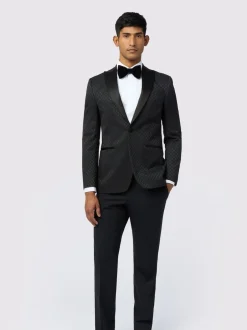 Ted Baker Tailoring Veste Diamond jacquard noire Outlet