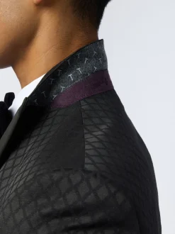 Ted Baker Tailoring Veste Diamond jacquard noire Outlet