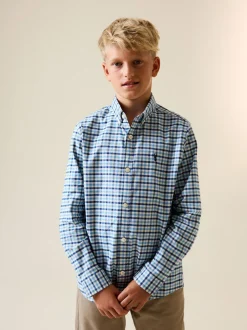Next - Chemise Oxford (3-16ans) Vichy bleu Discount
