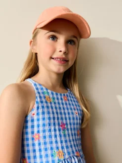 Next - Robe d'été à bretelles Effet froissé (3-16ans) Vichy bleu Online