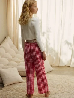 Next Vichy rouge/écru - Pyjamas Jambe large (3-16ans) Outlet