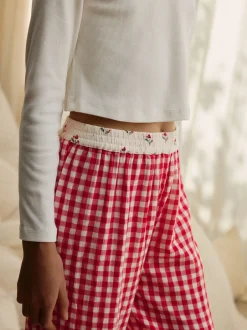 Next Vichy rouge/écru - Pyjamas Jambe large (3-16ans) Outlet