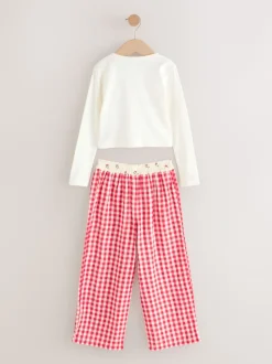 Next Vichy rouge/écru - Pyjamas Jambe large (3-16ans) Outlet