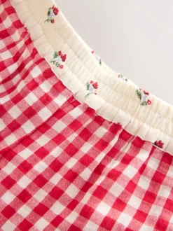 Next Vichy rouge/écru - Pyjamas Jambe large (3-16ans) Outlet