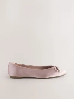 Next vieux rose - Ballerines de demoiselle d’honneur effet perle avec nœud New