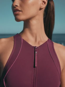 Next Vin de baies - Maillot de bain Active à col montant avec contrôle du ventre Discount