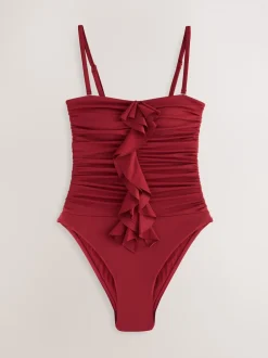 Next Vin de baies - Maillot de bain bandeau à volants avec contrôle du ventre Sale
