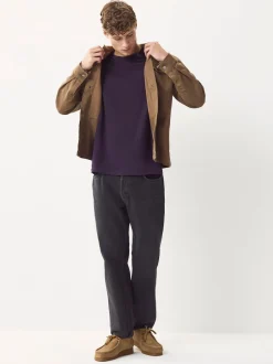 Next - Ajustement régulier - T-shirt Essential Col rond en coton Violet Hot