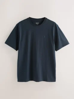 Next - Ajustement régulier - T-shirt 4 Pack Violet / Bleu bleu marine / Orange / Vert Hot