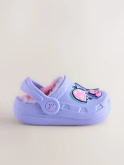 Next Violet - Chaussons sabots doublés de fausse fourrure Hot