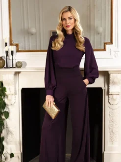 Hot Squash Violet - Combinaison HotSquash coupe large à manches bouffantes Clearance