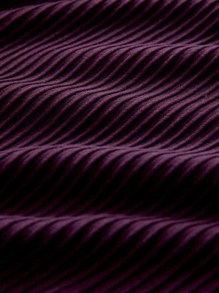 Next Violet - Polo texturé élégant à col zippé Discount