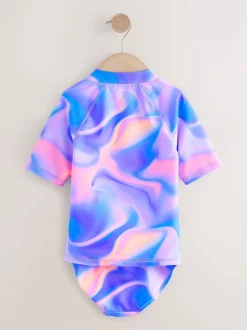 Next Violet dégradé - Ensemble bikini et chouchou Sunsafe Rash Gilet (3-16ans) Discount