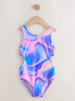 Next Violet effet tie-dye - Maillot de bain à découpes (3à16ans) Discount