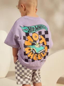 Next Violet lilas - Ensemble de T-shirts courts à carreaux Hot Wheels (9mois-8ans) Hot