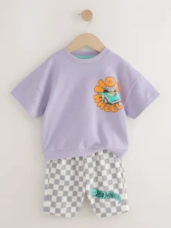 Next Violet lilas - Ensemble de T-shirts courts à carreaux Hot Wheels (9mois-8ans) Hot
