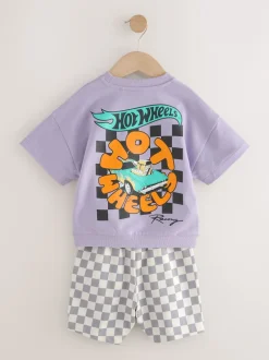Next Violet lilas - Ensemble de T-shirts courts à carreaux Hot Wheels (9mois-8ans) Hot