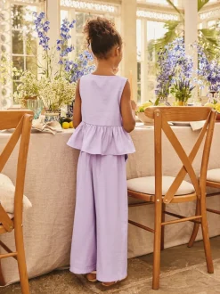 Next Violet lilas - Ensemble gilet et pantalon (3-16ans) Outlet