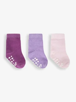 Jojo Maman Bébé Violet lilas - Paquet de 3chaussettes très épaisses