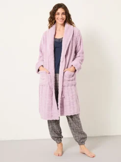 Fat Face Violet lilas - Robe de chambre texturée confortable FatFace New