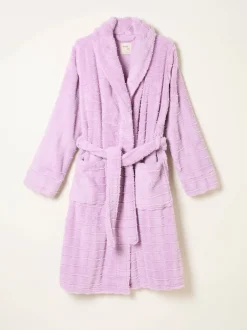 Fat Face Violet lilas - Robe de chambre texturée confortable FatFace New